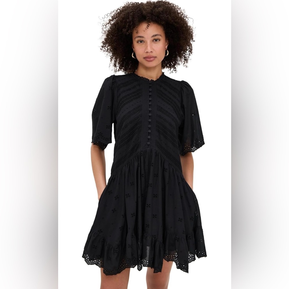 Madewell Women's Eyelet Flutter Sleeve Mini Dress NWT - Size 4 & 10